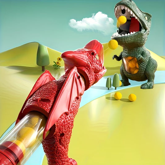 Dinosaur Toy Floor Game Dinosaur Model Fun Bouncing Game Parent-Child Competition Game 24 Balls 2 Colors Random Dinosaur Handle Birthday Gift Toy Gift