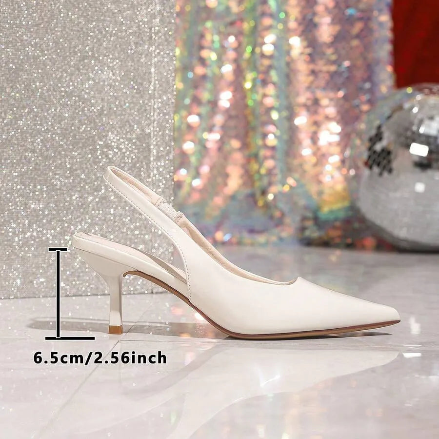 Women's pointed-toe stiletto ankle-strap heels, perfect for parties, outdoor activities, and the workplace. Closed-toe design. (Sizes run one size small.)