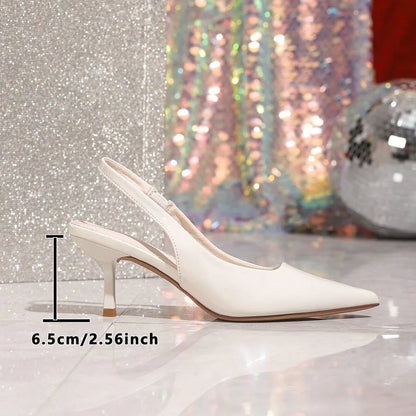 Women's pointed-toe stiletto ankle-strap heels, perfect for parties, outdoor activities, and the workplace. Closed-toe design. (Sizes run one size small.)